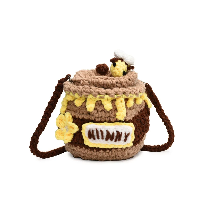 Spaß Häkel Honigglas Mini Tasche