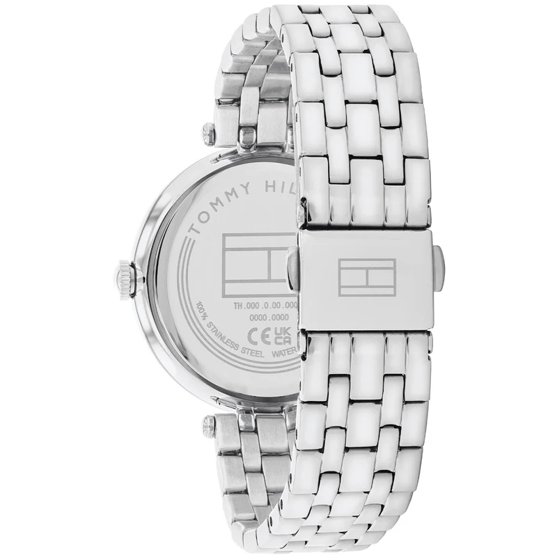 Tommy Hilfiger Natalie 1782719 Damen Armbanduhr Silber • Mineralglas • Zirkonia-Besatz