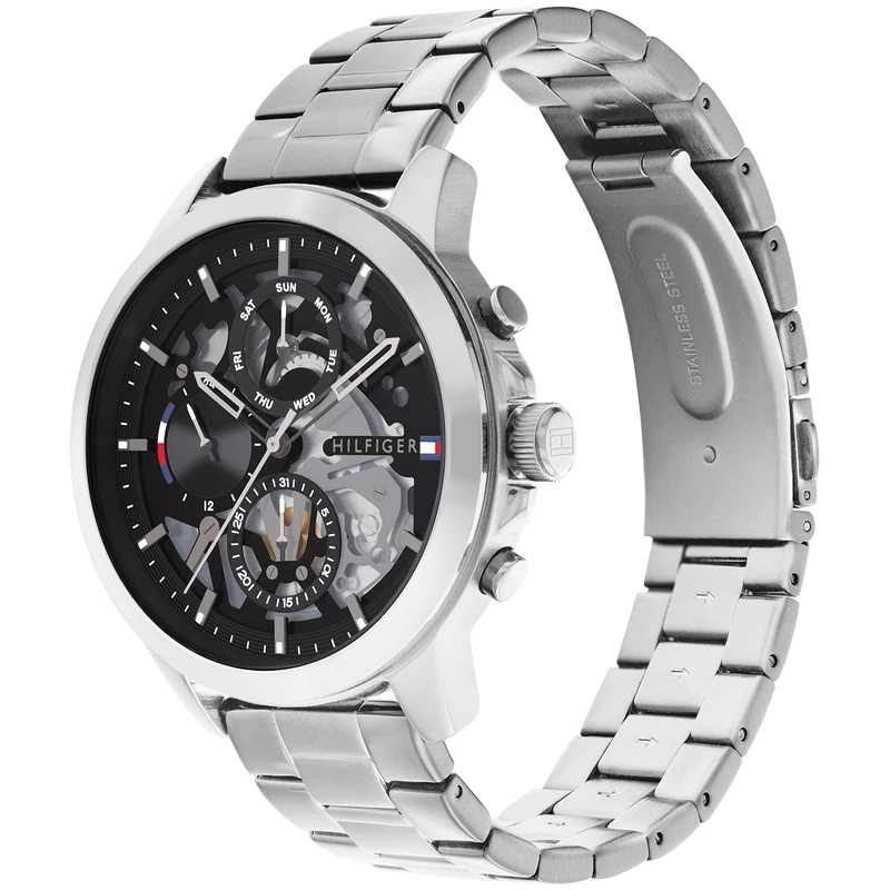 Tommy Hilfiger Henry 1710477 Herren • Skeleton-Zifferblatt • Mineralglas
