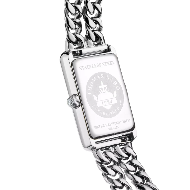 Thomas Sabo Bold Elegance WA0453-201-203 Damenuhr Schwarz • Mineralglas mit Saphirbeschichtung • Zirkonia-Steine