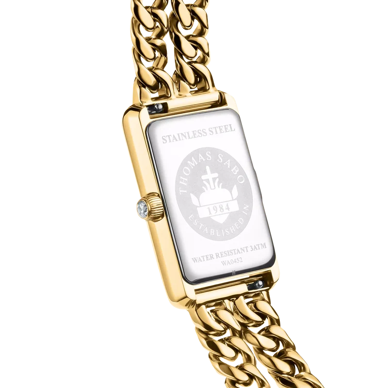 Thomas Sabo Bold Elegance WA0452-291-203 Damenuhr Schwarz • Mineralglas mit Saphirbeschichtung • Zirkonia-Steine