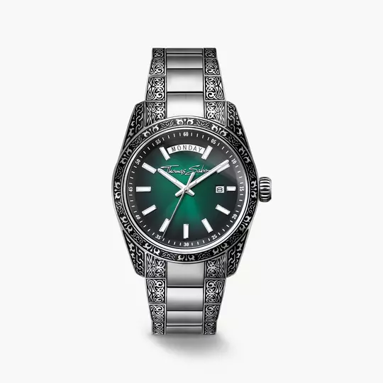 Thomas Sabo Rebel at Heart Revive WA0440-201-211 Herren • Graviertes Edelstahldesign • 5 ATM Wasserdicht