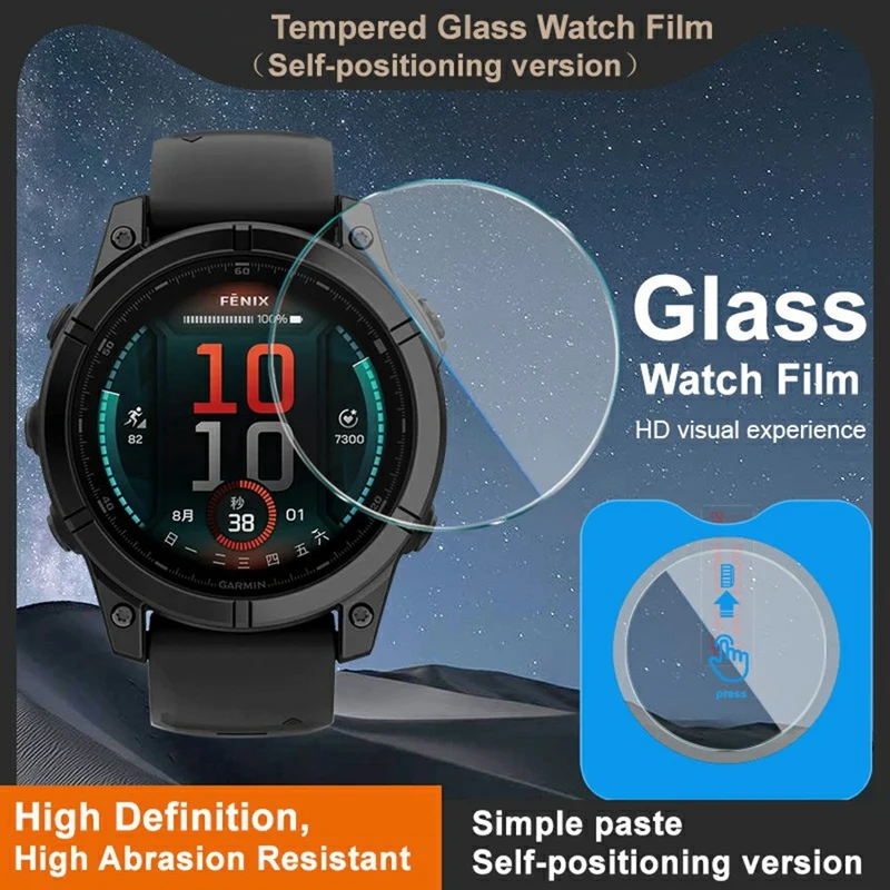 Garmin Fenix E 47mm Glas Displayschutz
