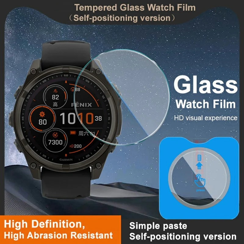 Garmin Fenix 8 Solar 47mm Glas Displayschutz