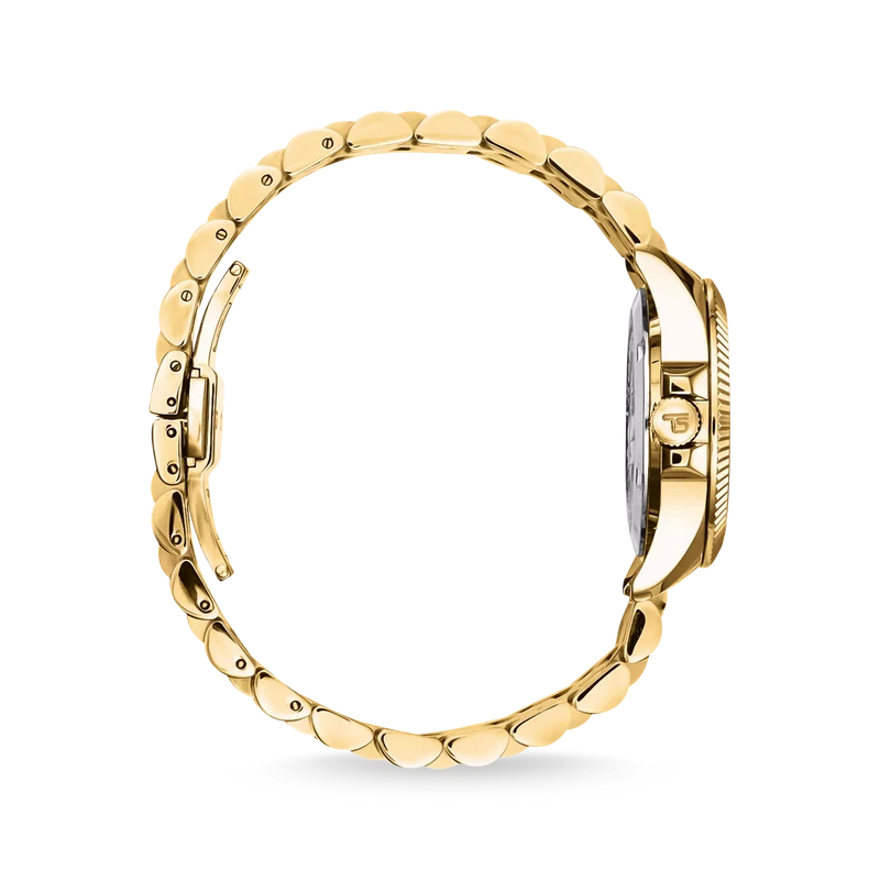 Thomas Sabo Divine Jewellery Stone WA0436 Damenuhr Goldfarben • Malachit-Zifferblatt mit Zirkonia-Indizes • Saphirbeschichtetes Mineralglas