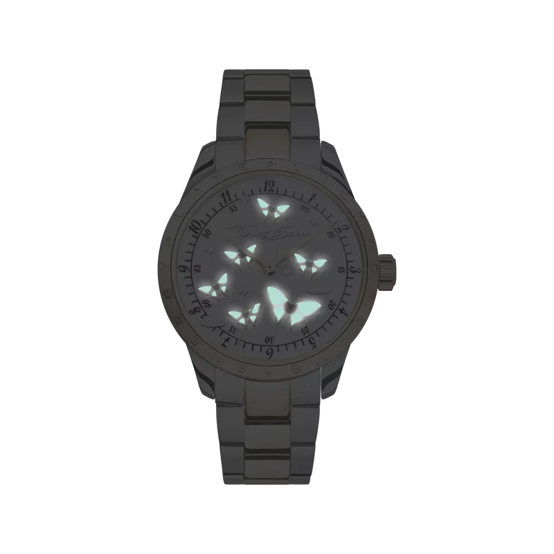 Thomas Sabo WA0433-291-202 Damenuhr Schmetterlinge Bicolor 34mm • Saphirbeschichtetes Mineralglas • MIYOTA GL34 Uhrwerk