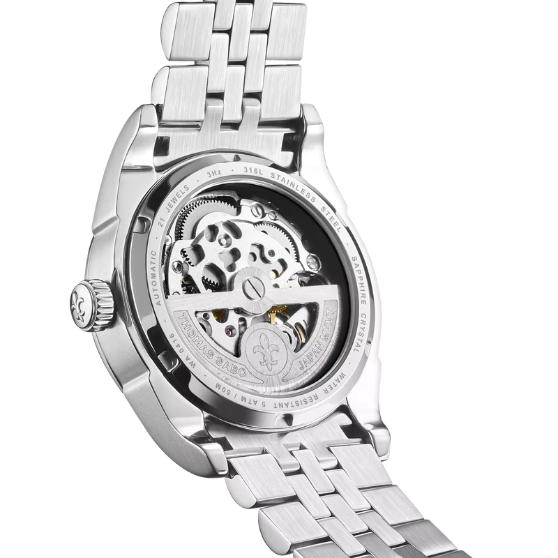 Thomas Sabo WA0416-201-201 Unisex Automatikuhr Silber • Saphirglas • Miyota 8N40 Automatikwerk