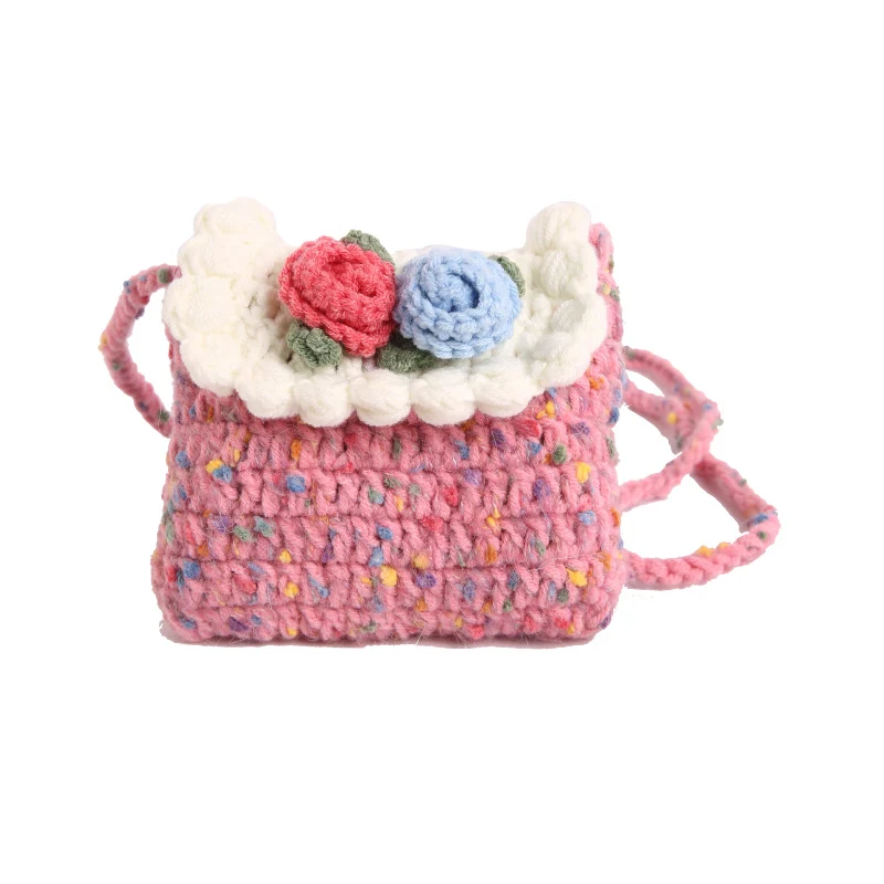 Florale Häkel-Mini-Handtasche
