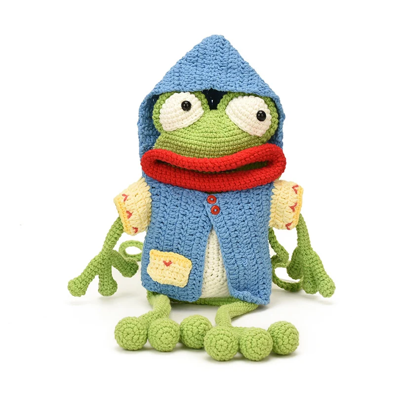 Handgefertigtes gehäkeltes Froschspielzeug