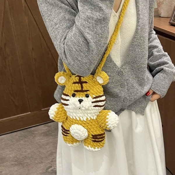 Niedlicher gehäkelter Mäuseplüsch-Rucksack