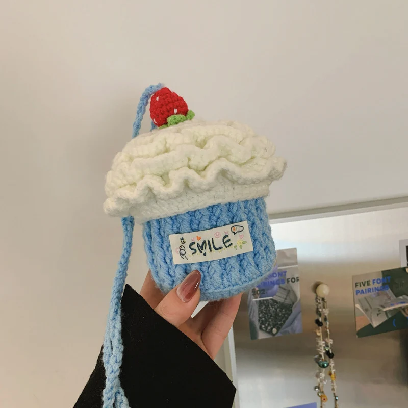 Süßer gehäkelter Cupcake-Plüschspielzeug