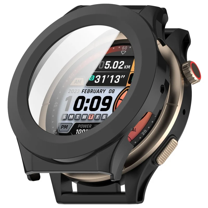 Absolut Schön Amazfit Cheetah Pro / Amazfit Cheetah Round Glas und Silikon Hülle