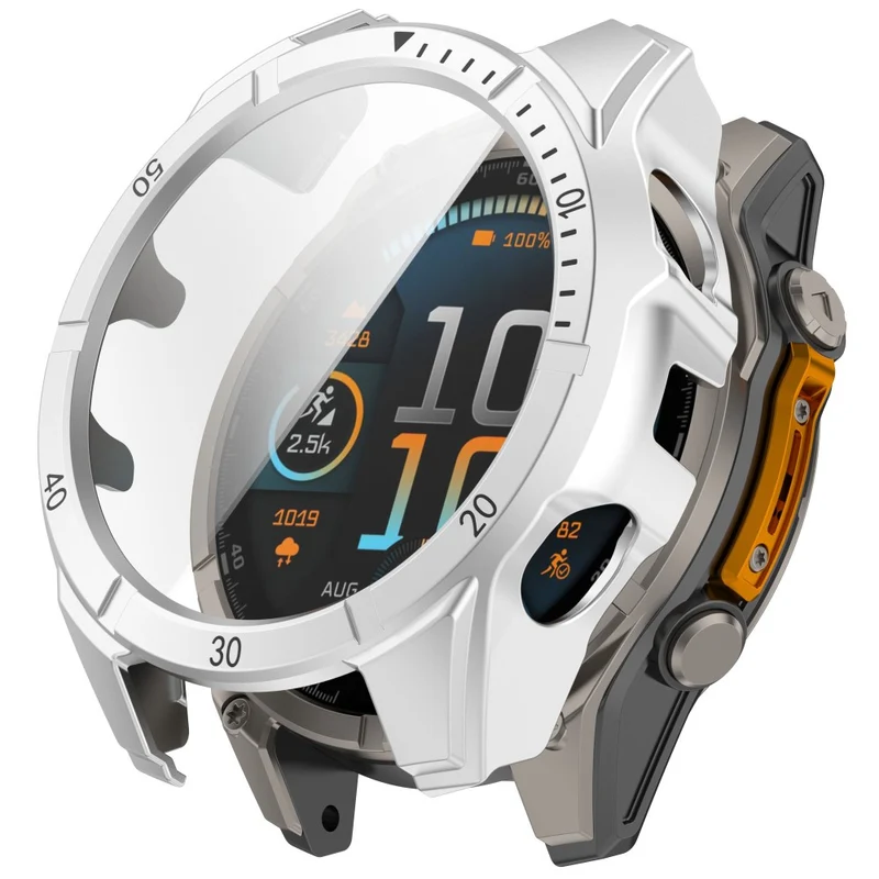 Auffallend Stilvoll Garmin Tactix 8 47mm Glas und Silikon Hülle