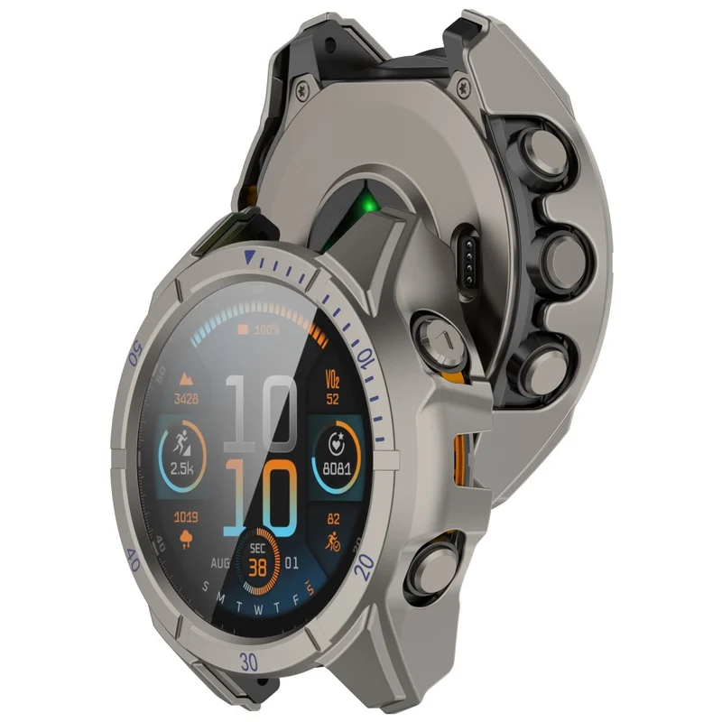 Modisch Garmin Tactix 8 51mm Glas und Silikon Hülle