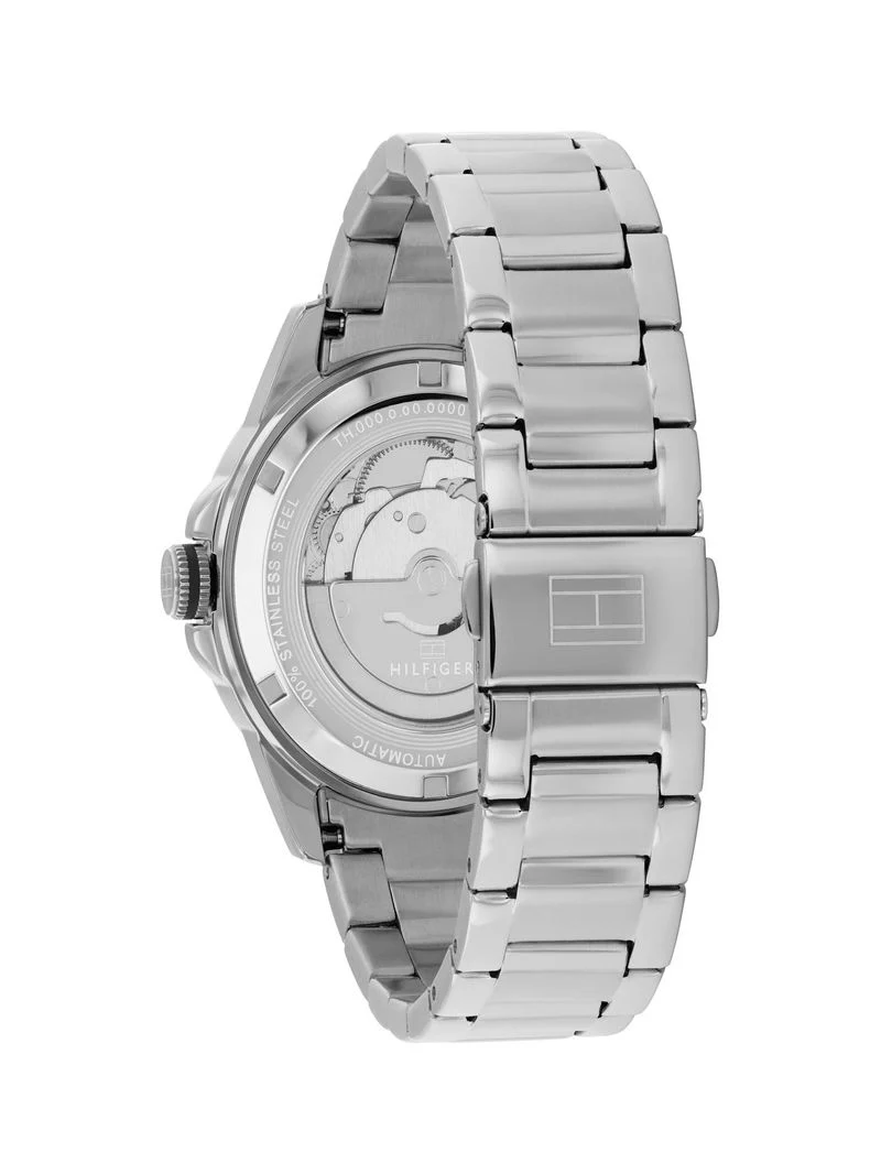 Tommy Hilfiger 1710692 Herren Armbanduhr Silber • Automatikwerk • Sichtboden