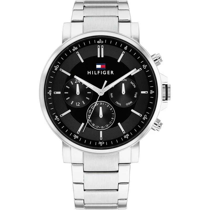 Tommy Hilfiger 1710667 Herrenuhr Schwarz • Quarzwerk • Edelstahlgehäuse