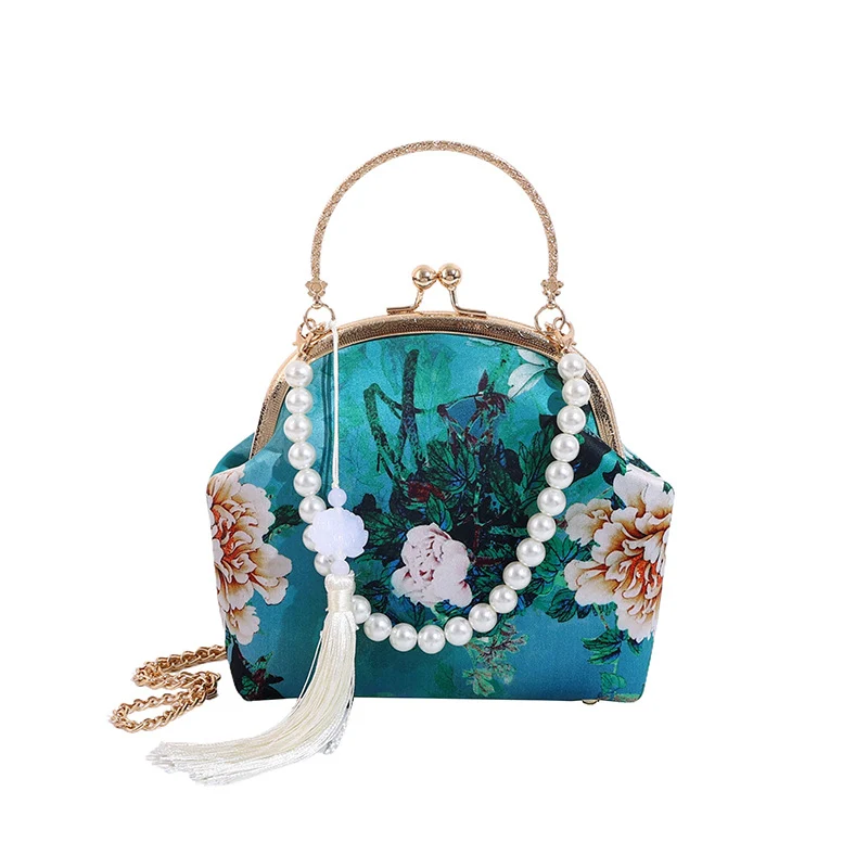 Vintage Floral Clutch Tasche