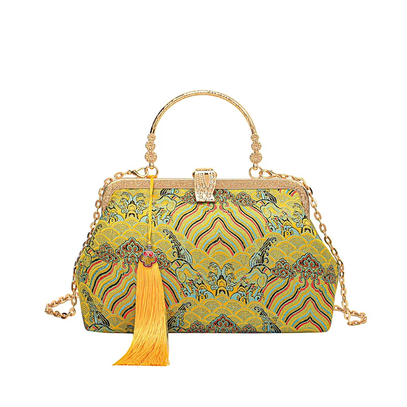 Vintage bestickte Designer-Handtasche