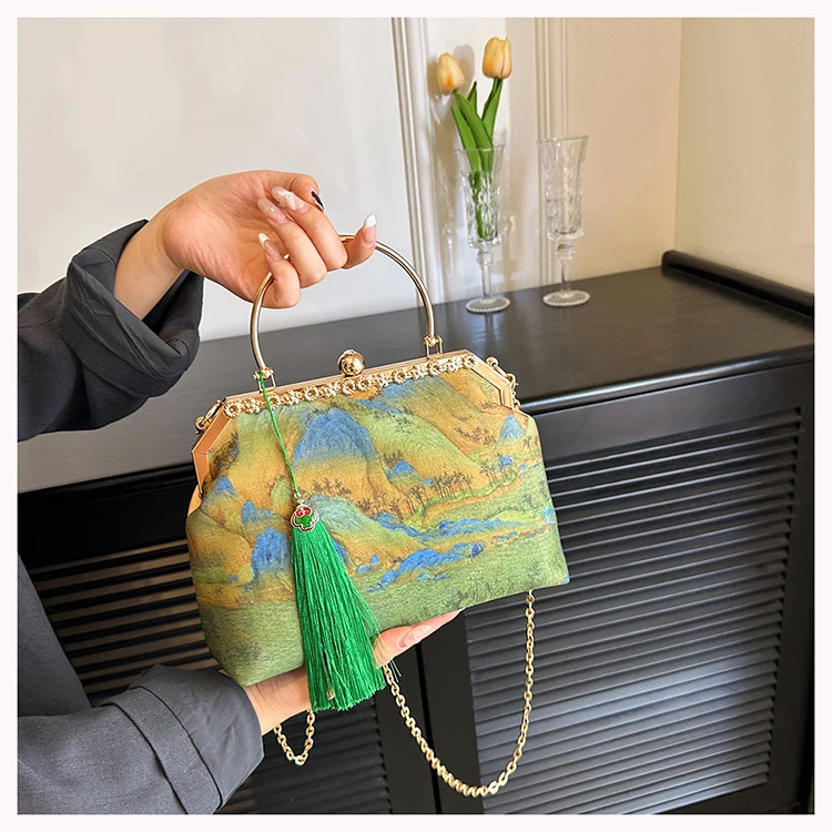 Vintage kunstinspiriertes Handtasche