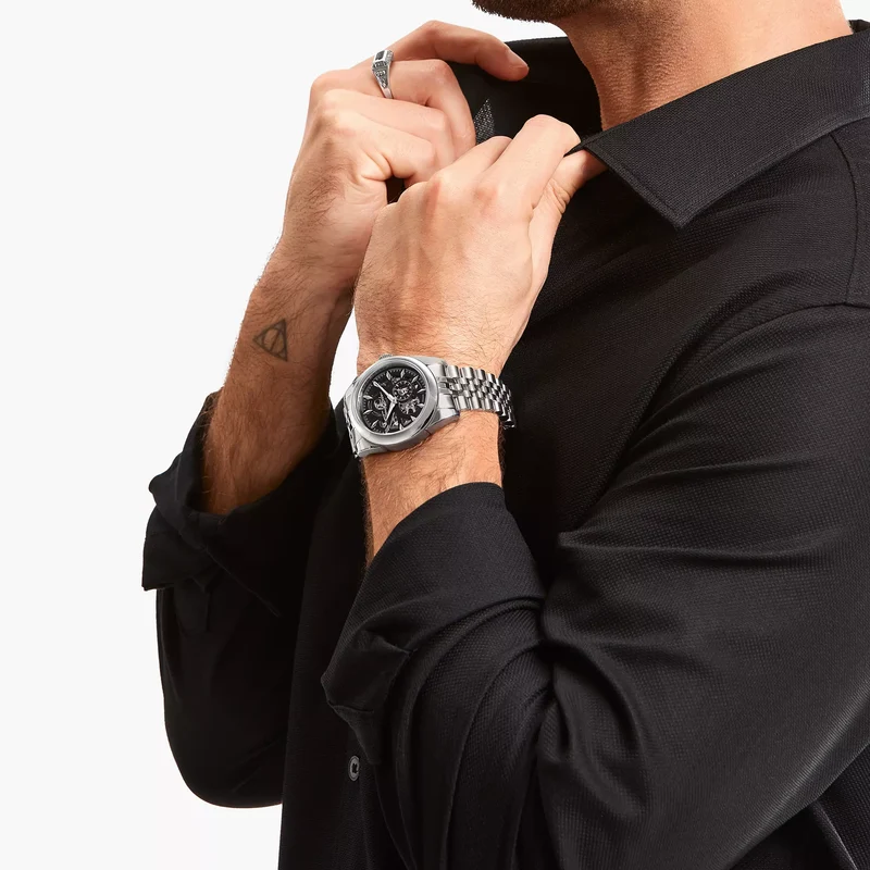 Thomas Sabo WA0409-201-203 Herrenuhr Silber • Automatikwerk Miyota 8N40 • Saphirglas mit Antireflexbeschichtung