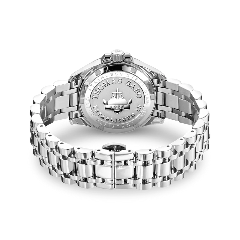 Thomas Sabo Divine WA0406-201-203 Damen Armbanduhr Schwarz • Mineralglas mit Saphirbeschichtung • 5 ATM Wasserdicht