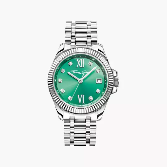 Thomas Sabo Divine WA0404-201-211 Damenuhr Grün • Mineralglas mit Saphirbeschichtung • 10 ATM wasserdicht