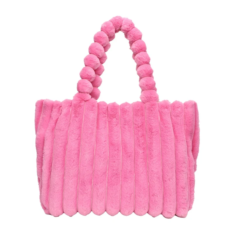 Plüschstrukturierte Tote-Bag