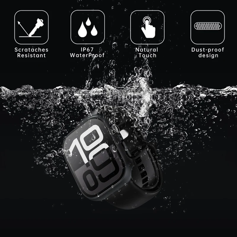 Super Schön Apple Smartwatch Glas und Silikon Hülle