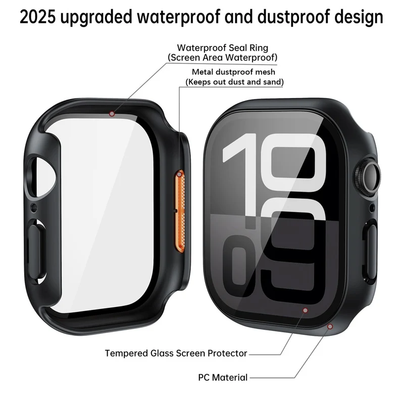 Mega Schön Apple Smartwatch Glas und Silikon Hülle
