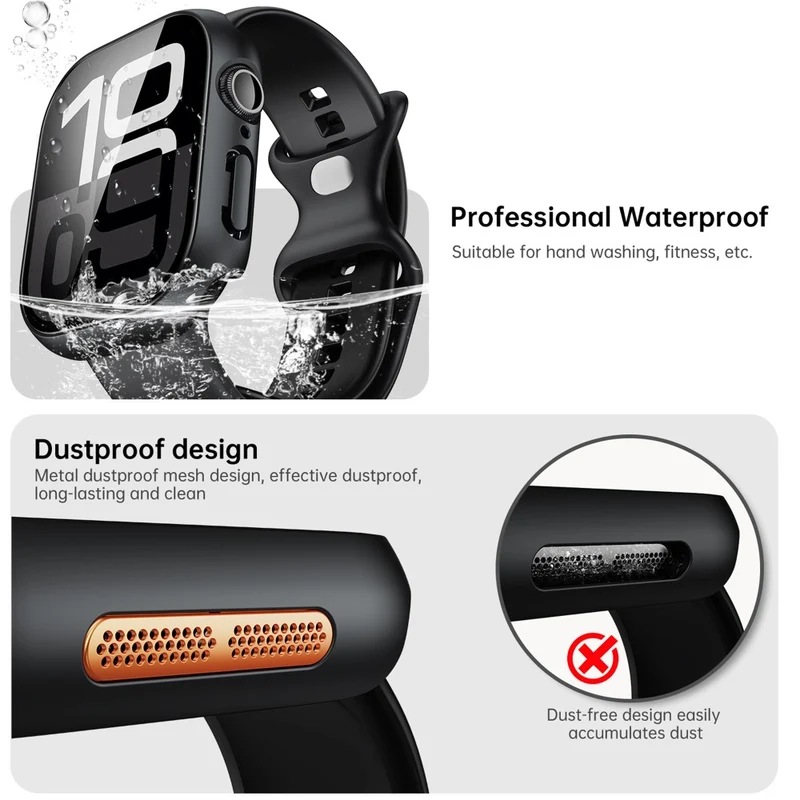 Mega Schön Apple Smartwatch Glas und Silikon Hülle
