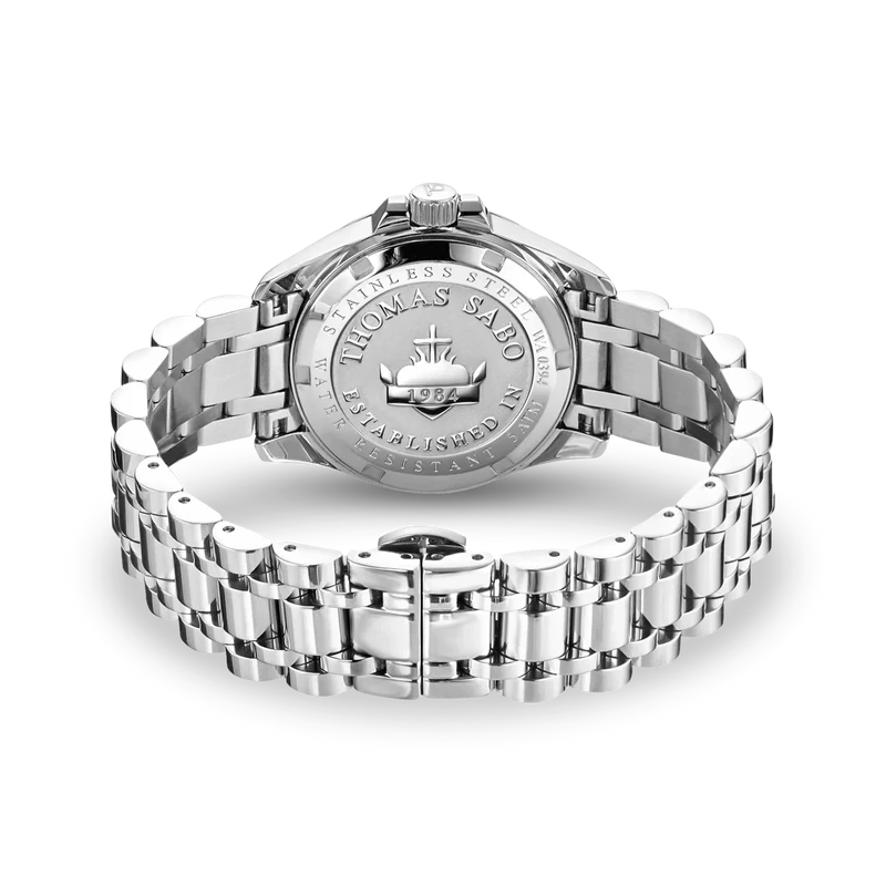 Thomas Sabo Divine Rainbow WA0394-201-201 Damenuhr Silber • Regenbogenfarbene Zirkonia-Steine • Mineralglas Saphirbeschichtet