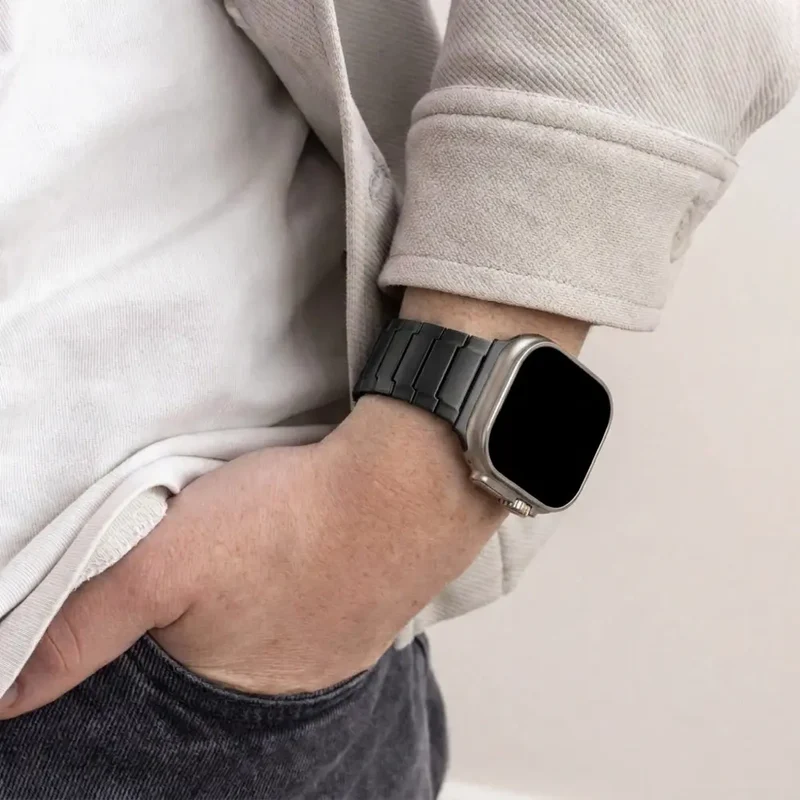 Apple Watch One Bead Titanarmband (Schwarz)