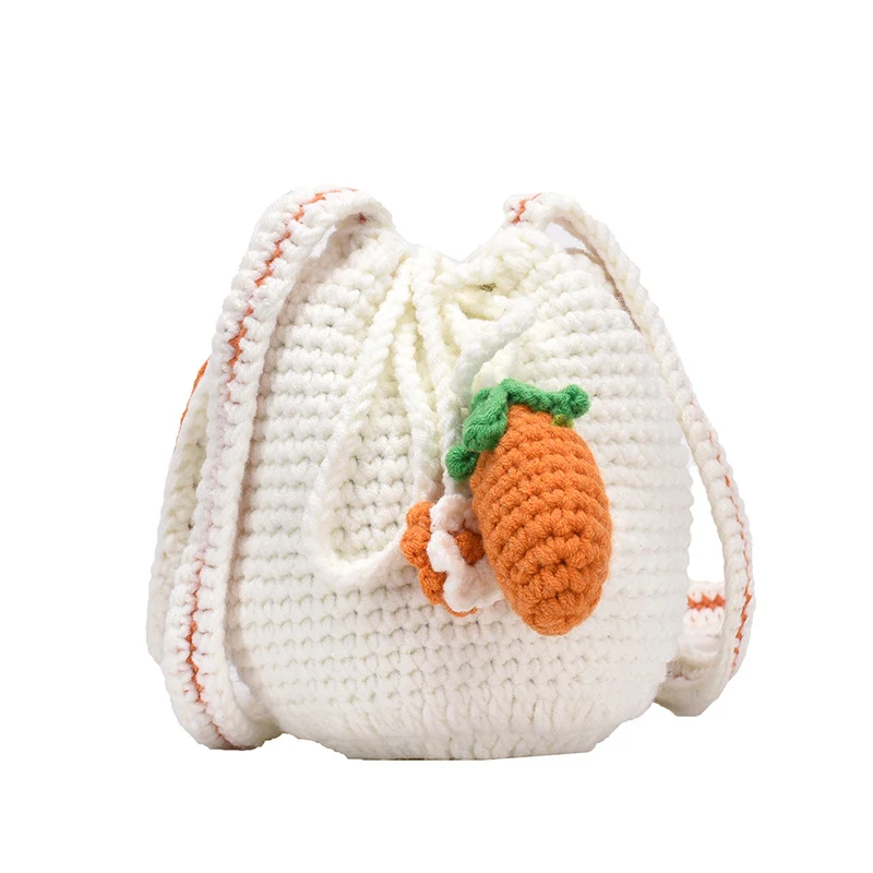 Verspielt Häkelblumen Zugbandtasche