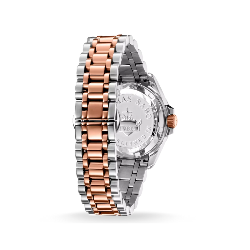 Thomas Sabo Divine Spirit WA0219-272-201 Damenuhr Roségold-Silber • Mineralglas mit Saphirbeschichtung • Bicolor-Edelstahlarmband