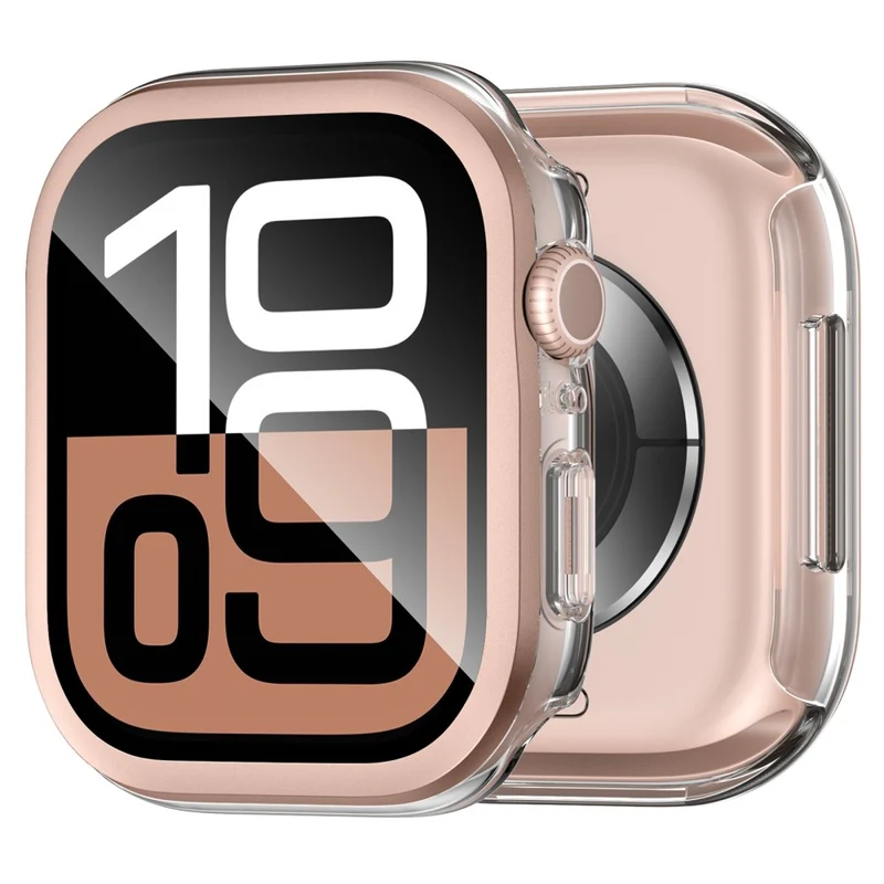 Absolut Schön Apple Watch Series 10 42mm Glas und Silikon Hülle