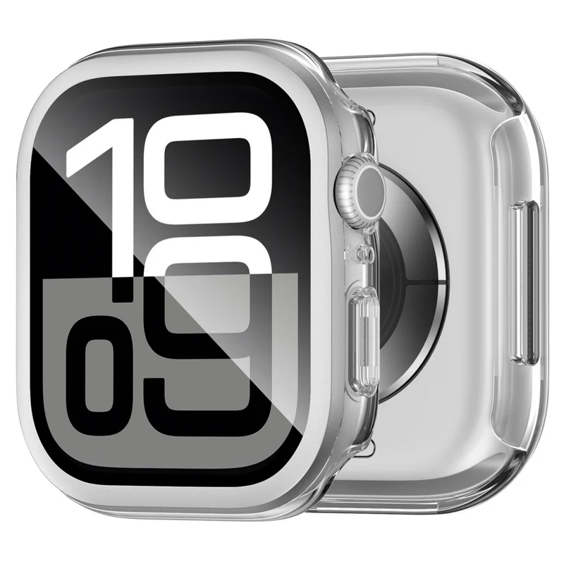Absolut Schön Apple Watch Series 10 42mm Glas und Silikon Hülle
