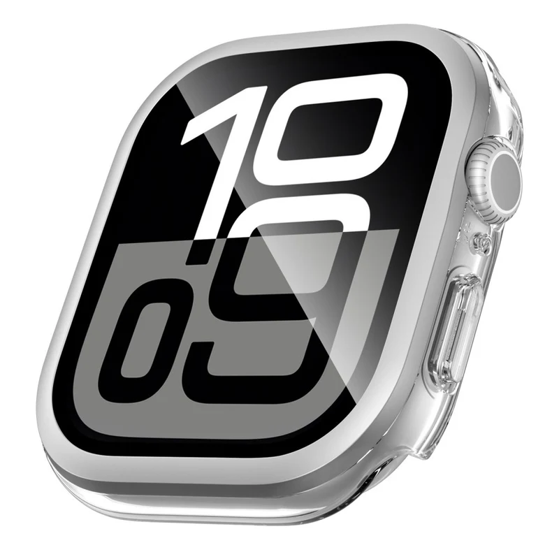 Absolut Schön Apple Watch Series 10 42mm Glas und Silikon Hülle