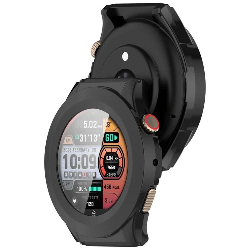 Auffallend Nett Amazfit Cheetah Pro / Amazfit Cheetah Round Glas und Silikon Hülle