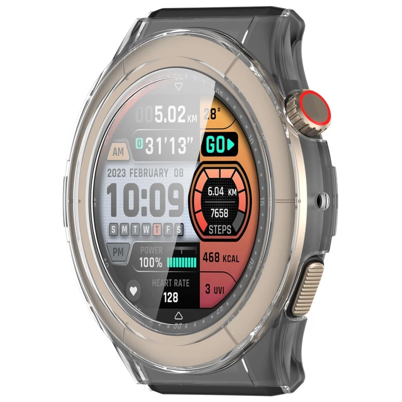 Auffallend Nett Amazfit Cheetah Pro / Amazfit Cheetah Round Glas und Silikon Hülle