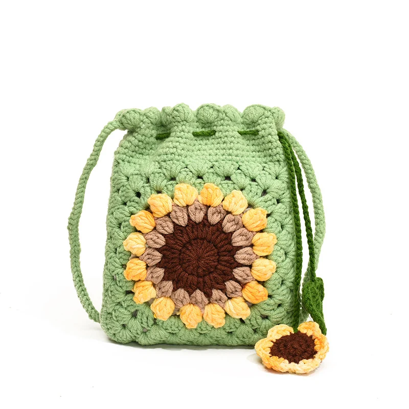 Handgefertigte Häkel-Eimer-Tasche