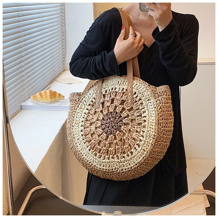Handgefertigte Häkelstrandtasche