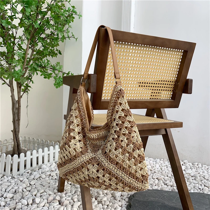 Handgefertigte Boho Häkel-Tasche