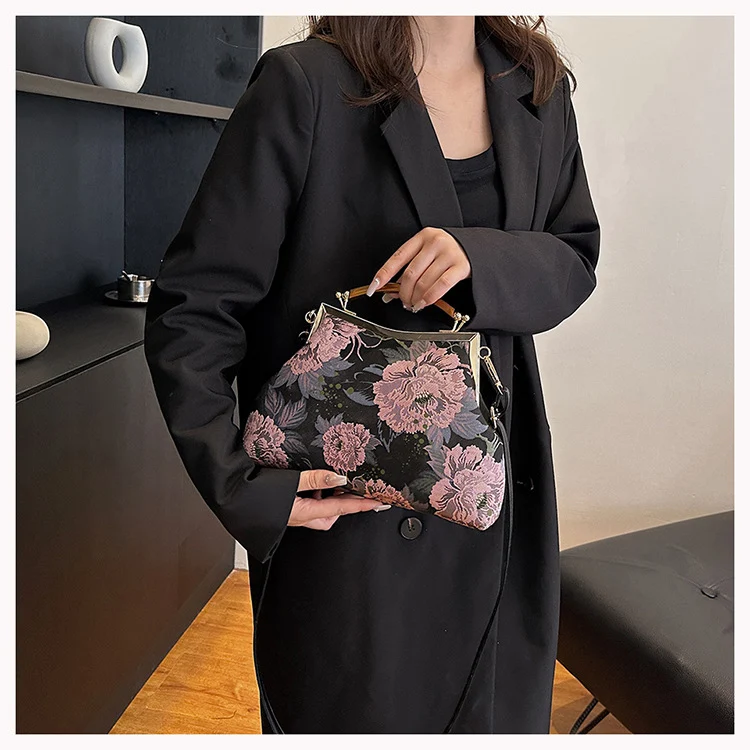 Blumenmuster Handtasche