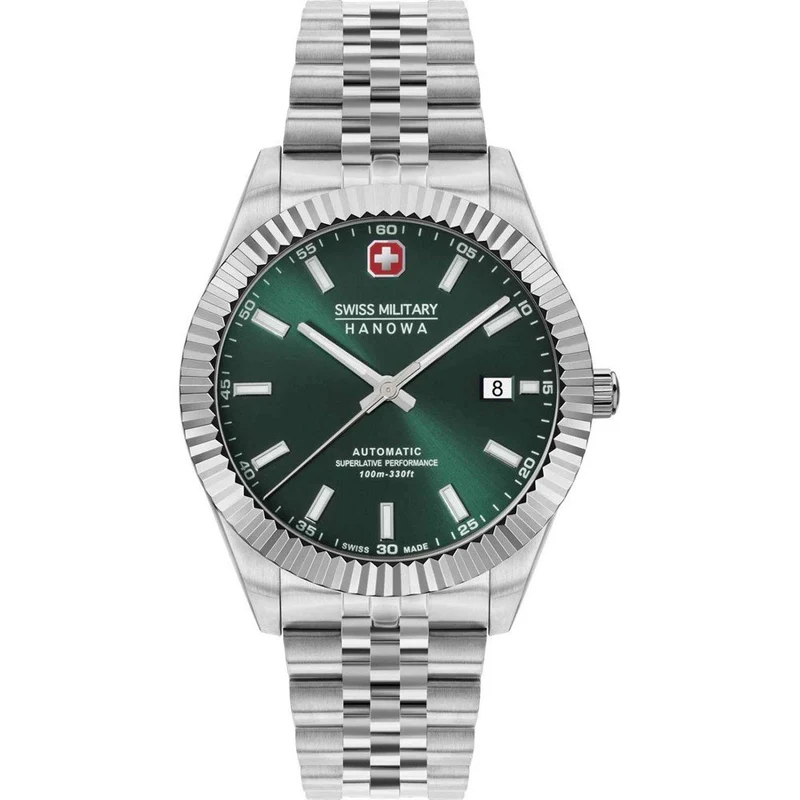 Swiss Military Hanowa Land SMWGL0002103 Herrenuhr Grün • Automatikwerk • Saphirglas