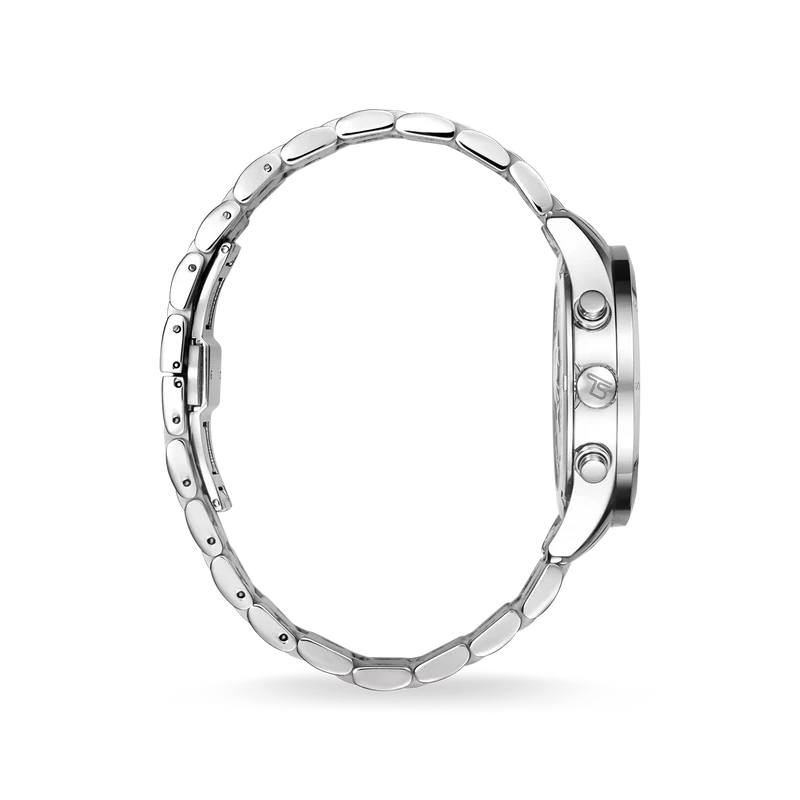 Thomas Sabo Rebel Urban WA0015-201-203 Herren Chronograph Silber • Mineralglas mit Saphirbeschichtung • 5 ATM Wasserdicht