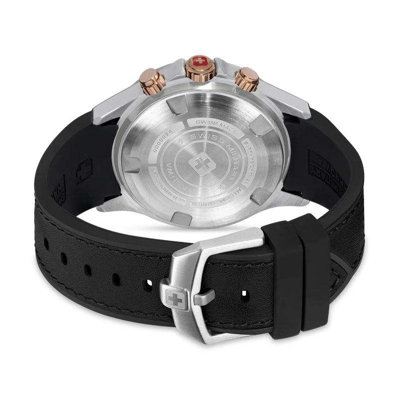 Swiss Military Hanowa Watchman SMWGO0003401 Herrenuhr Schwarz • Saphirglas • Chronograph mit Tachymeter