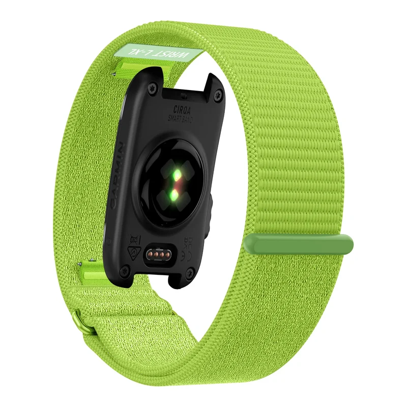 Bandz Garmin Cirqa Nylonarmband 'Classic' (Limette)