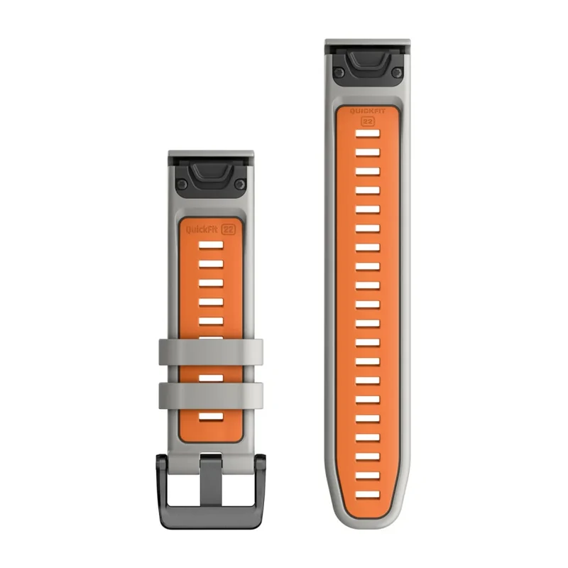 Garmin Ersatzarmband Quickfit 22mm, Nebelgrau/Glutorange