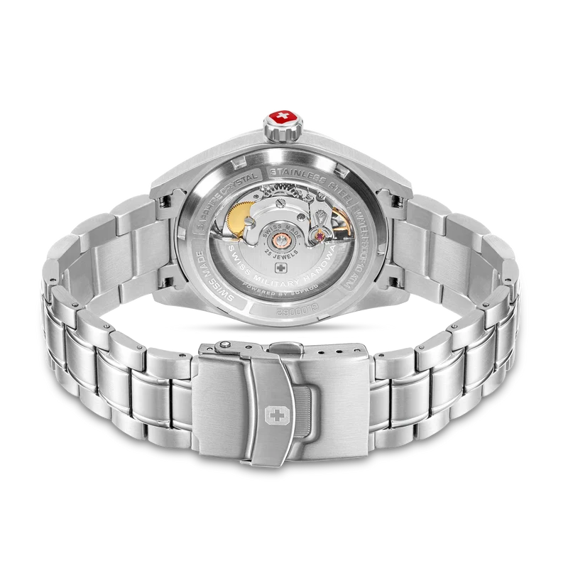 Swiss Military Hanowa Majestic Pioneer SMWGL0006204 Herrenuhr Schwarz • Automatikwerk Soprod P024 • Saphirglas