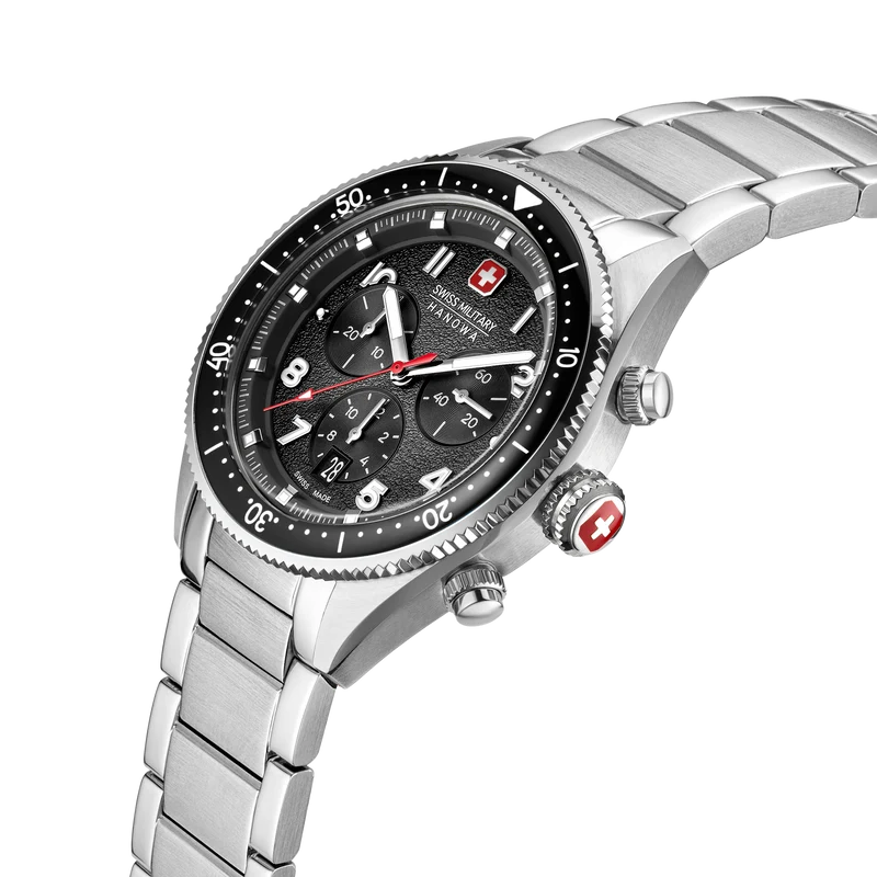Swiss Military Hanowa Greyhound Chrono SMWGI0003803 Herren • Saphirglas & Chronograph • 10 ATM Wasserdicht